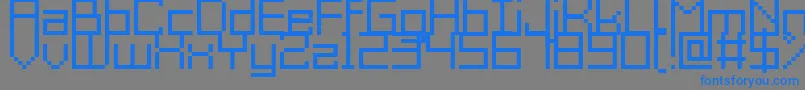 フォントGrixelAcme9Regular – 灰色の背景に青い文字