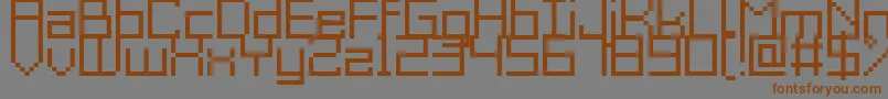 Шрифт GrixelAcme9Regular – коричневые шрифты на сером фоне