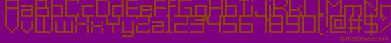 Шрифт GrixelAcme9Regular – коричневые шрифты на фиолетовом фоне
