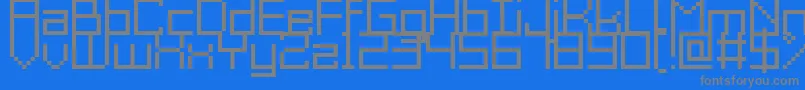 Шрифт GrixelAcme9Regular – серые шрифты на синем фоне