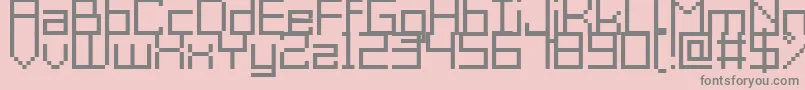 フォントGrixelAcme9Regular – ピンクの背景に灰色の文字