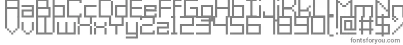 Czcionka GrixelAcme9Regular – szare czcionki na białym tle