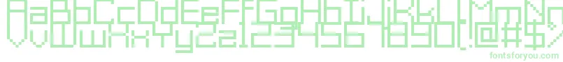 Czcionka GrixelAcme9Regular – zielone czcionki na białym tle