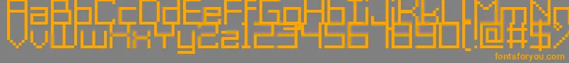 Шрифт GrixelAcme9Regular – оранжевые шрифты на сером фоне
