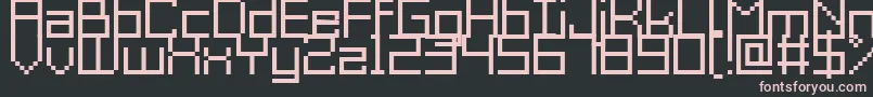 フォントGrixelAcme9Regular – 黒い背景にピンクのフォント