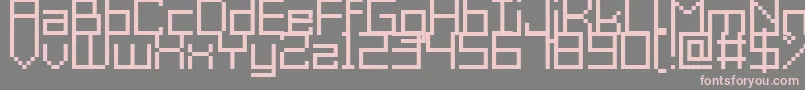 GrixelAcme9Regular-fontti – vaaleanpunaiset fontit harmaalla taustalla