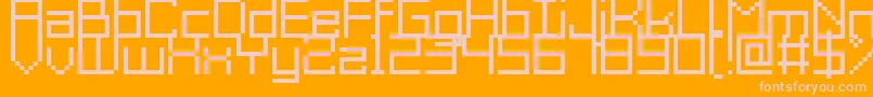 フォントGrixelAcme9Regular – オレンジの背景にピンクのフォント
