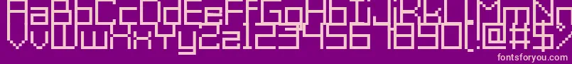 Шрифт GrixelAcme9Regular – розовые шрифты на фиолетовом фоне