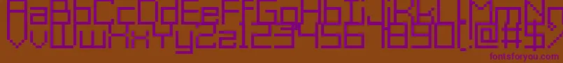 GrixelAcme9Regular Font – Purple Fonts on Brown Background