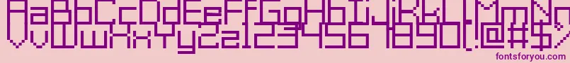 GrixelAcme9Regular-Schriftart – Violette Schriften auf rosa Hintergrund