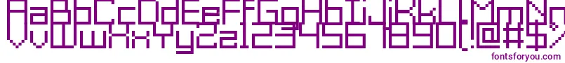 GrixelAcme9Regular-fontti – violetit fontit valkoisella taustalla