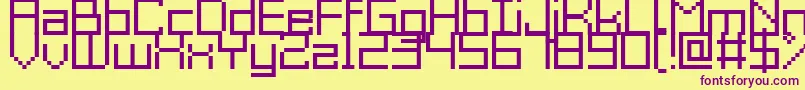 GrixelAcme9Regular Font – Purple Fonts on Yellow Background