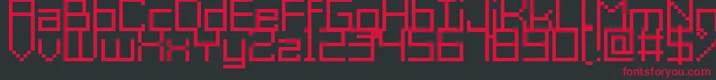 フォントGrixelAcme9Regular – 黒い背景に赤い文字