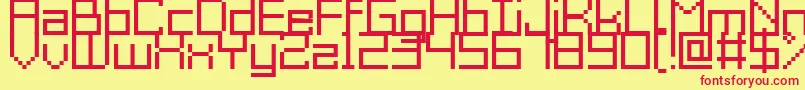 Шрифт GrixelAcme9Regular – красные шрифты на жёлтом фоне