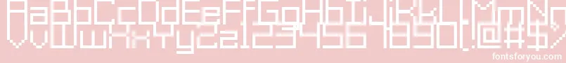 Шрифт GrixelAcme9Regular – белые шрифты на розовом фоне