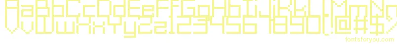 フォントGrixelAcme9Regular – 黄色のフォント