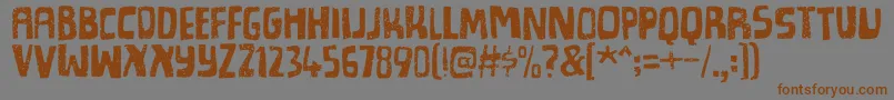 Spicedcheesedemo Font – Brown Fonts on Gray Background