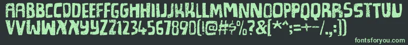 Spicedcheesedemo Font – Green Fonts on Black Background