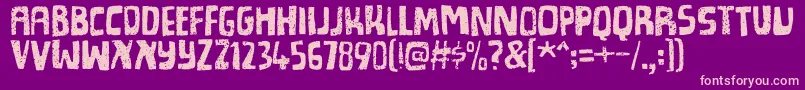 Spicedcheesedemo Font – Pink Fonts on Purple Background