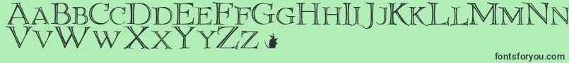 ElliottlandJ Font – Black Fonts on Green Background
