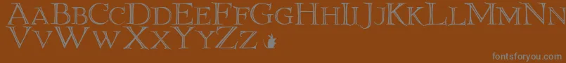 ElliottlandJ Font – Gray Fonts on Brown Background