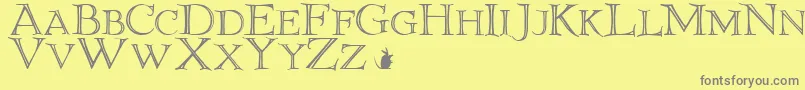 ElliottlandJ Font – Gray Fonts on Yellow Background