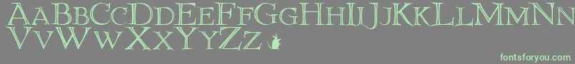 fuente ElliottlandJ – Fuentes Verdes Sobre Fondo Gris
