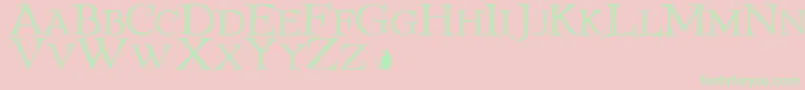 ElliottlandJ Font – Green Fonts on Pink Background