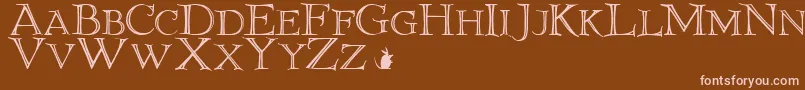 Подробнее о шрифте ElliottlandJ Шрифт ElliottlandJ – розовые шрифты на коричневом фоне
