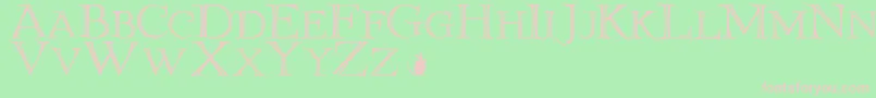 ElliottlandJ Font – Pink Fonts on Green Background