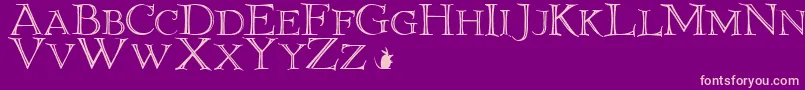 ElliottlandJ Font – Pink Fonts on Purple Background