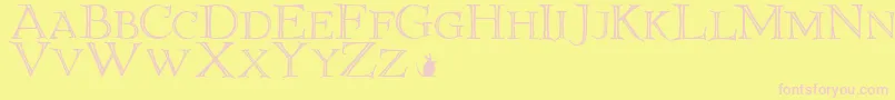 ElliottlandJ Font – Pink Fonts on Yellow Background