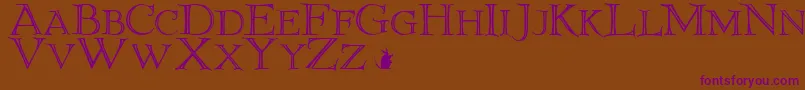 Więcej informacji o czcionce ElliottlandJ Czcionka ElliottlandJ – fioletowe czcionki na brązowym tle