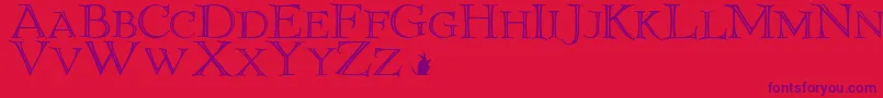 Police ElliottlandJ – polices violettes sur fond rouge