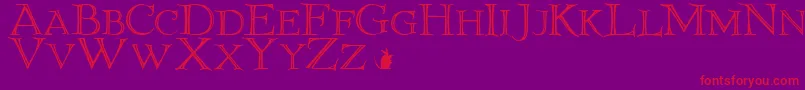 ElliottlandJ Font – Red Fonts on Purple Background