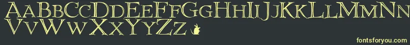 ElliottlandJ-Schriftart – Gelbe Schriften auf schwarzem Hintergrund