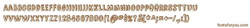 Шрифт ComicZineOt – коричневые шрифты на белом фоне