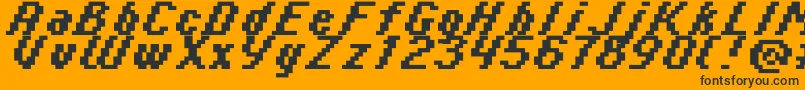 Italic0865-fontti – mustat fontit oranssilla taustalla