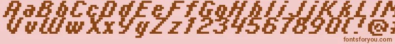 Italic0865 Font – Brown Fonts on Pink Background