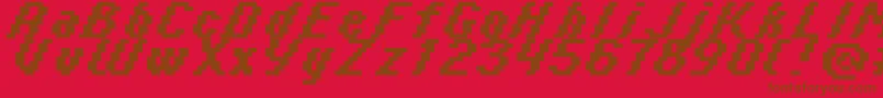 Italic0865 Font – Brown Fonts on Red Background