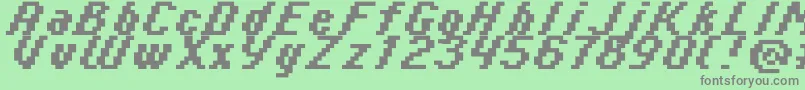 Czcionka Italic0865 – szare czcionki na zielonym tle