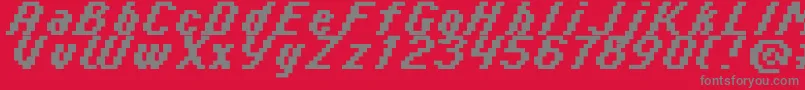 Italic0865 Font – Gray Fonts on Red Background