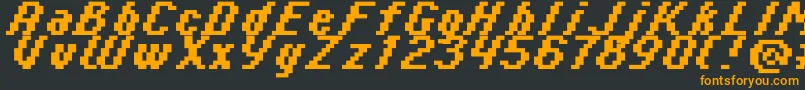 Italic0865 Font – Orange Fonts on Black Background