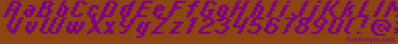 Italic0865 Font – Purple Fonts on Brown Background