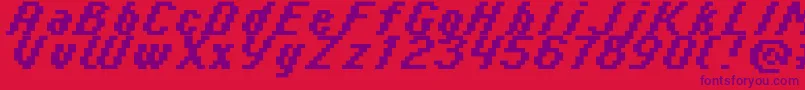 Шрифт Italic0865 – фиолетовые шрифты на красном фоне