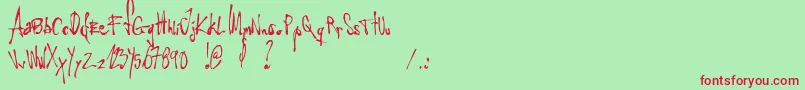 Littleinsect Font – Red Fonts on Green Background