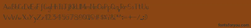 Doubleline Font – Black Fonts on Brown Background
