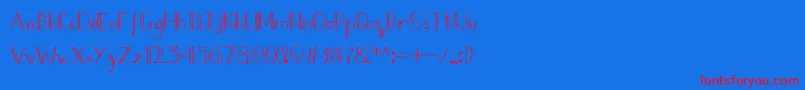 Doubleline Font – Red Fonts on Blue Background