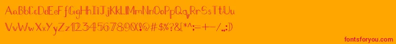 fuente Doubleline – Fuentes Rojas Sobre Fondo Naranja