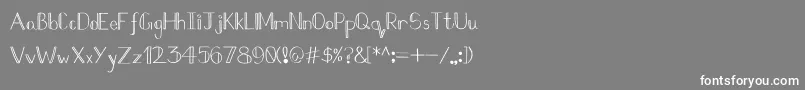 フォントDoubleline – 灰色の背景に白い文字